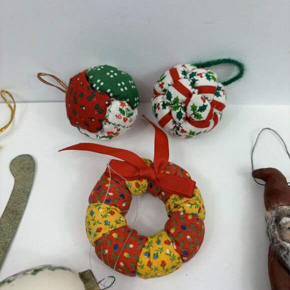 24 Handmade Primitive Country Style Christmas Ornament Crochet Stocking Cottage - Picture 12 of 16